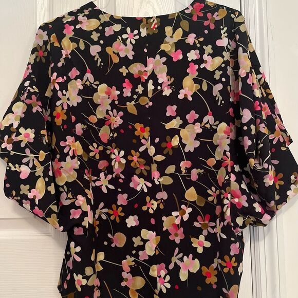 CAbi Black Flutter Sleeve Ruffled Blouse - Picture 7 of 7